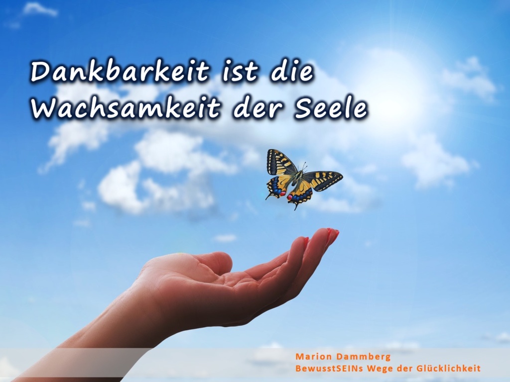 Dankbarkeit ist die Wachsamkeit der Seele ⋆ Marion Dammberg BewusstSEINs Coaching - BewusstSEINs 