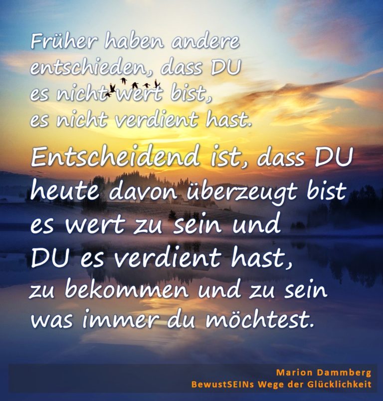 Von der Minderwertigkeit zum Selbstwert