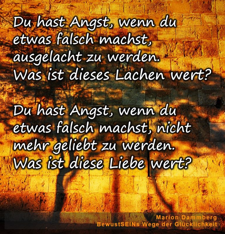 Angst davor ausgelacht zu werden