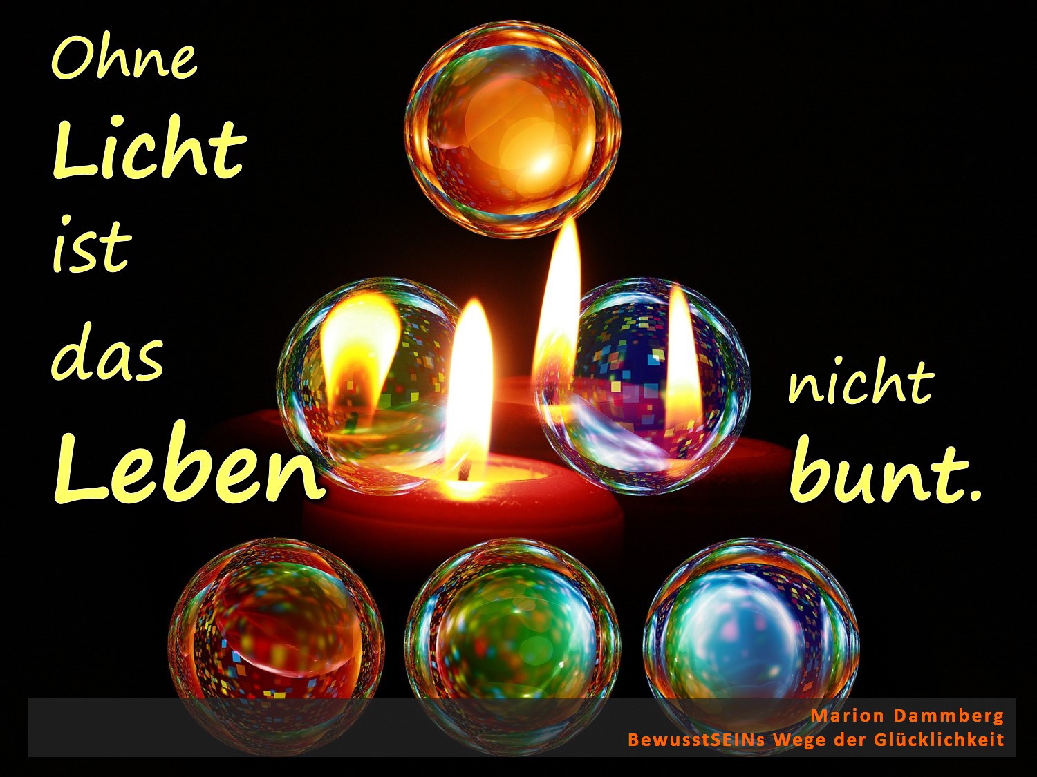 Ohne Licht ist das Leben nicht bunt - BewusstSEINs Wege der Glücklichkeit, Marion Dammberg, BewusstSEINs Life Coach