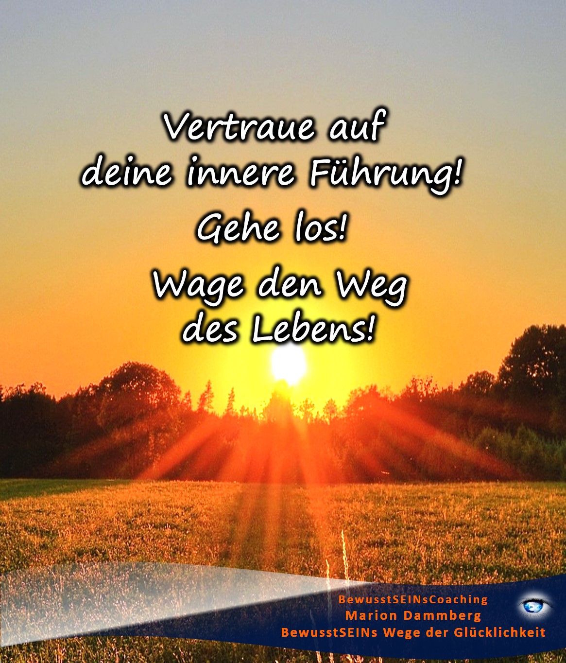 Vertraue Auf Deine Innere Fuhrung Gehe Los Wage Den Weg Des Lebens Marion Dammberg Bewusstseins Coaching Bewusstseins Weg Zur Glucklichkeit Coaching Beratung Training Transformation Quantenheilung